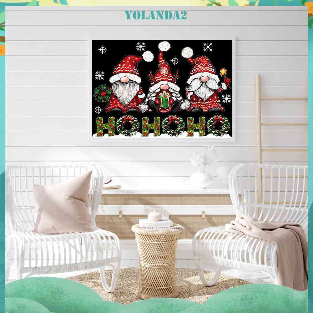Tranh Đính Đá Kim Cương Toàn Bộ 5D DIY Hình Vẽ Ông Già Noel