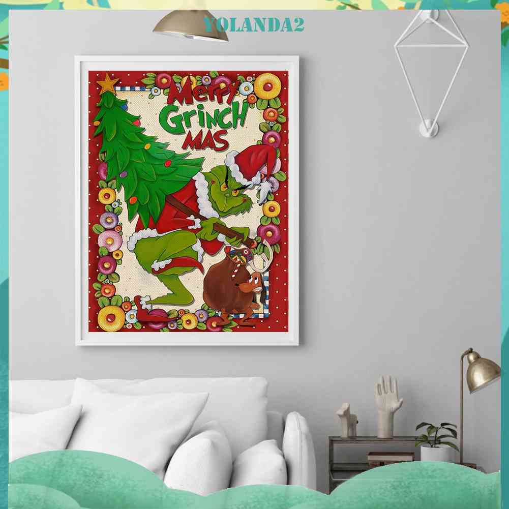 Tranh Đính Đá Kim Cương Toàn Bộ 5D DIY Chủ Đề Giáng Sinh