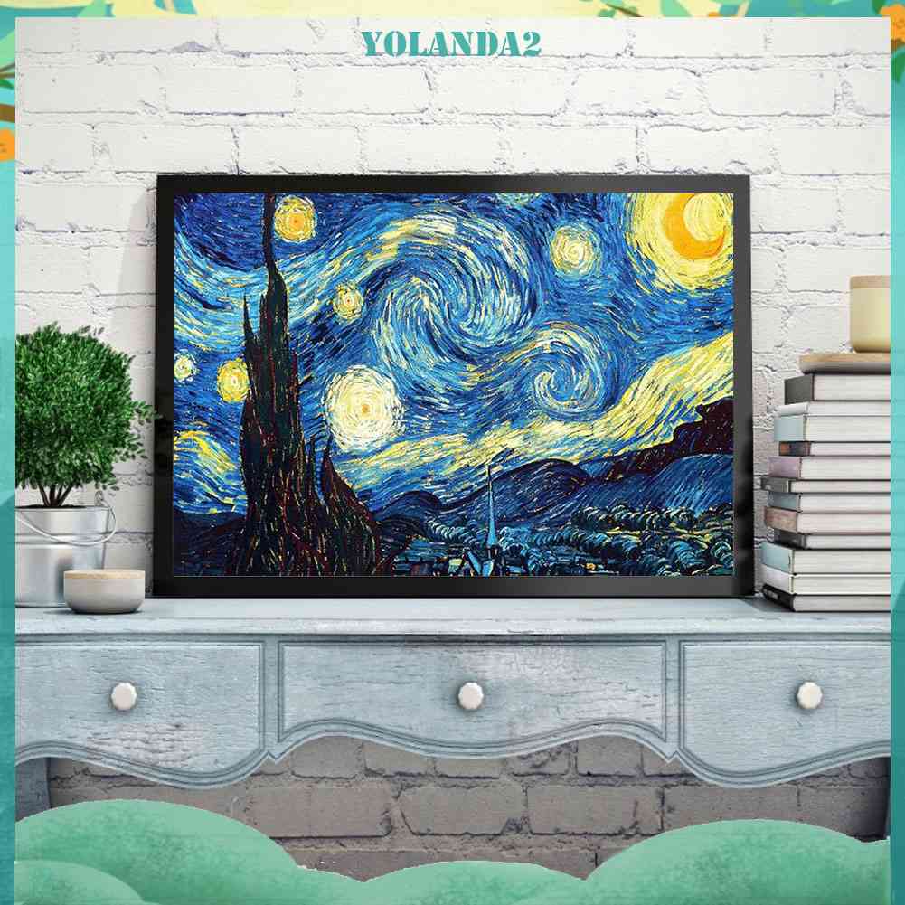 Bộ Tranh Đính Đá Tròn Toàn Diện Họa Tiết Tranh Van Gogh Độc Đáo Trang Trí Nhà Cửa