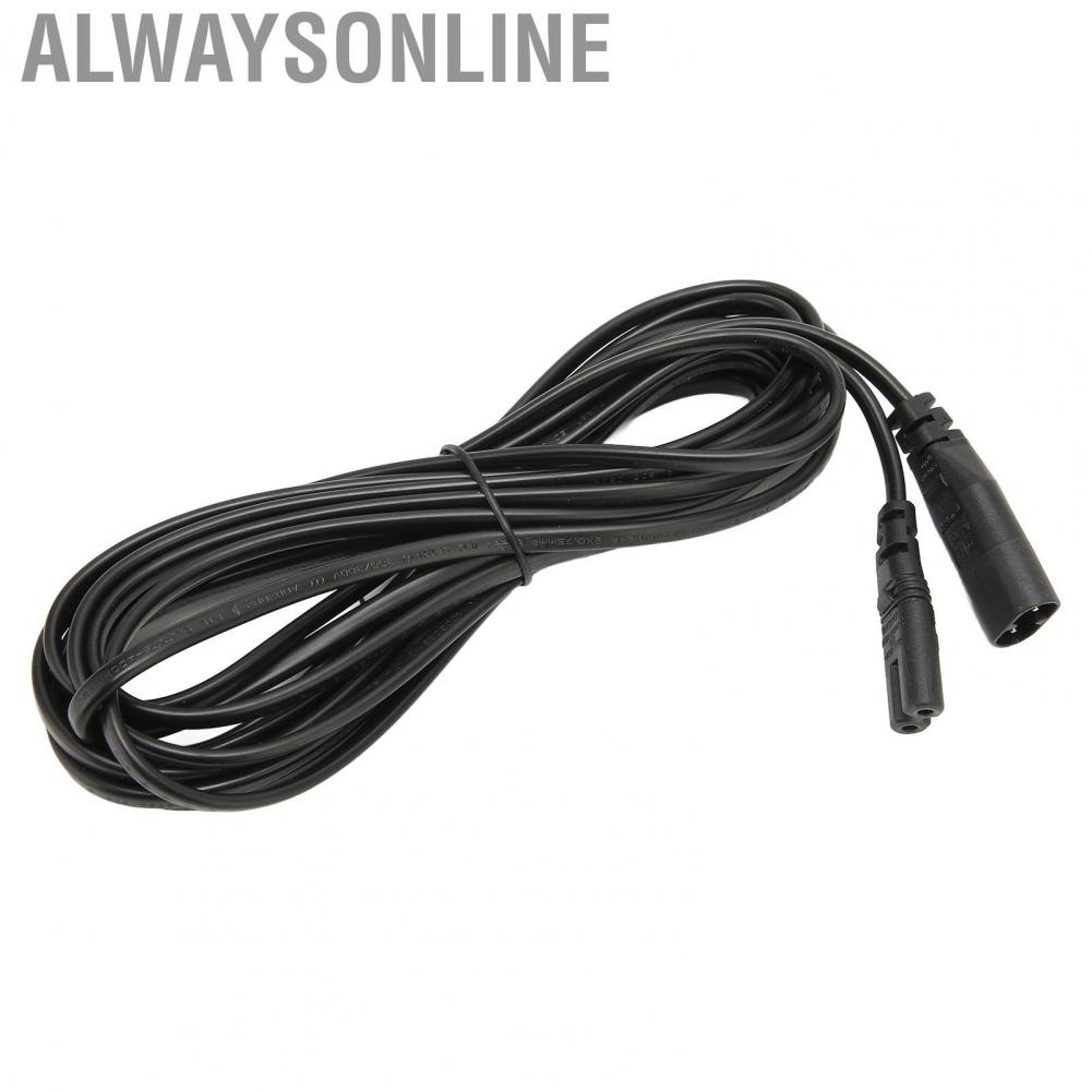 Alwaysonline IEC320 C8 to C7 Power Cable Heat Wear Resistant Waterproof Adapter Extension 16.4ft new