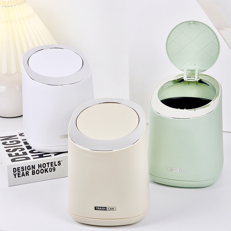 Máy tính để bàn mini kiểu ấn thùng rác đẹp phòng khách văn phòng phòng phòng ngủ ô tô nắp gập thùng nhựa đựng đồ