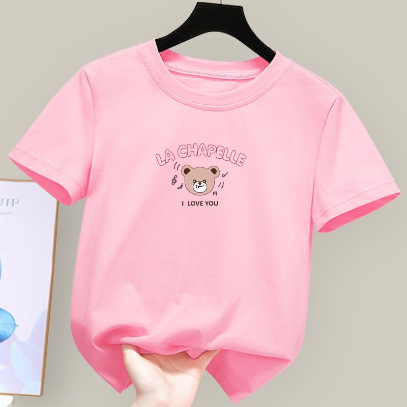 Áo Thun Unisex Cổ Tròn Dễ Thương Cho Bé Trai