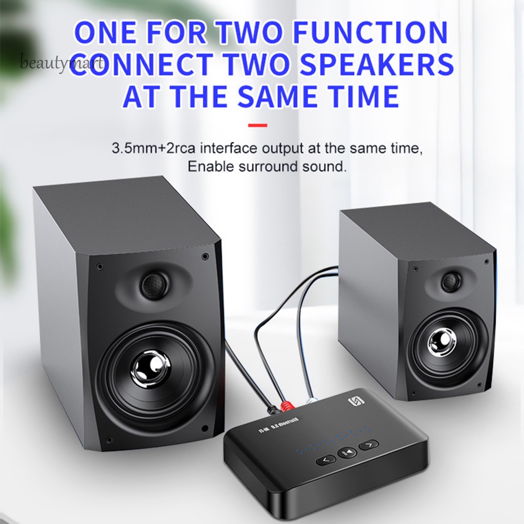 Bộ Thu Phát Bluetooth 5.0 Không Dây beautymartm1 DC 5V Hỗ Trợ NFC Kết Nối Âm Thanh Tự Động
