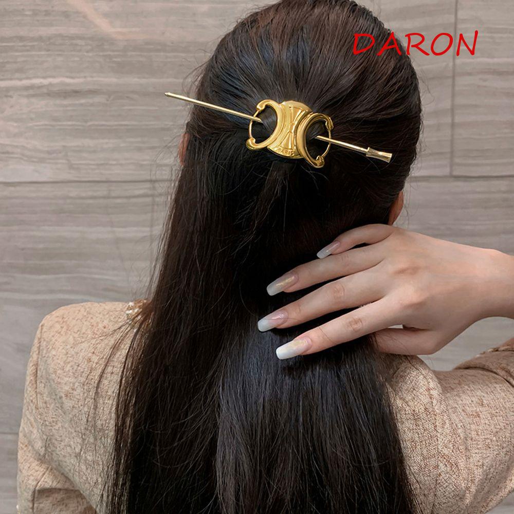 Trâm Cài Tóc Kim Loại Chữ C Phong Cách Vintage Thanh Lịch Cho Cô Dâu