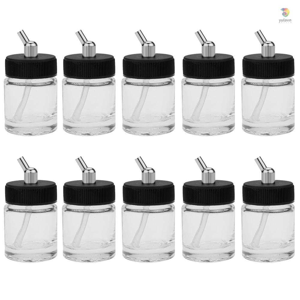 Set 10 Cọ Rửa Chai Lọ Thủy Tinh / Lọ Thủy Tinh 30 Món Chuyên Dụng° Bộ Chuyển Đổi Góc Cạnh Có Nắp Đậy Cho Bút Không Khí