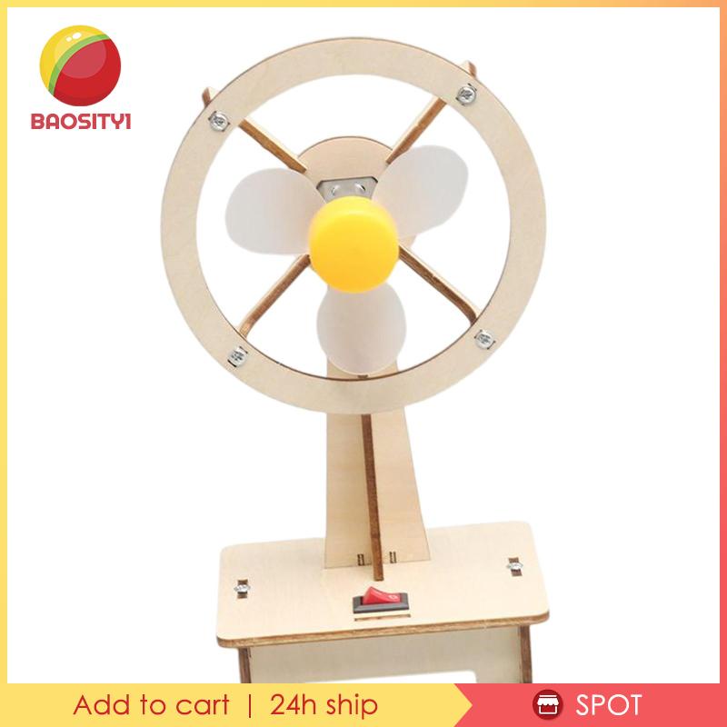 [Baosity1] Bộ Mô Hình Quạt Nhỏ Bằng Gỗ Sáng Tạo Dùng Dạy Học DIY