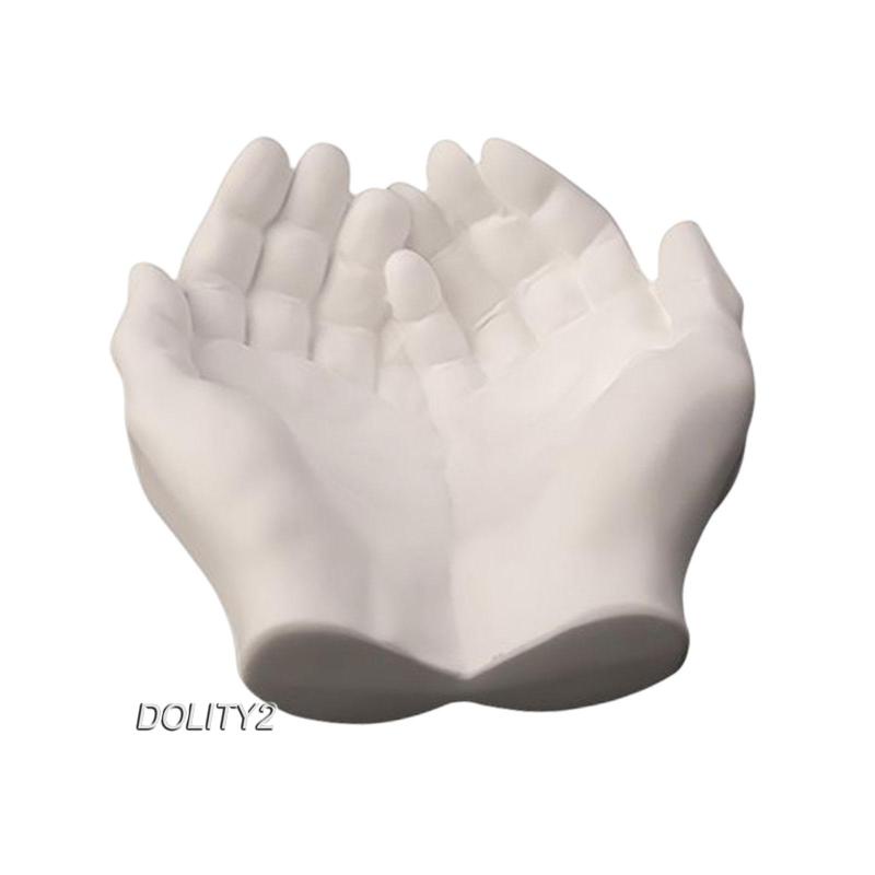 [Dolity2] Giá Đỡ Chậu Hoa Hình Bàn Tay Màu Trắng Bằng Nhựa Resin