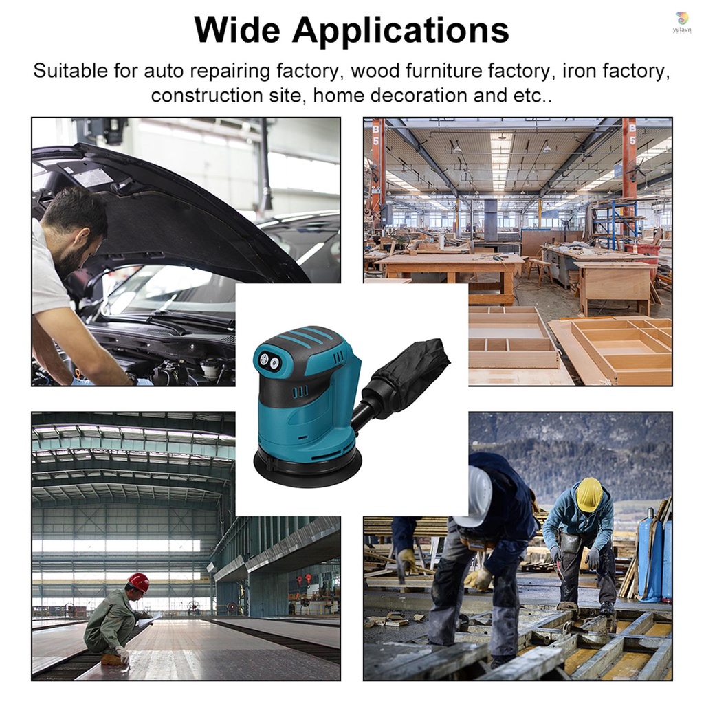 Máy Đánh Bóng Gỗ / Kim Loại / Kim Loại / Đánh Bóng Xe Hơi 125mm 3 Tốc Độ Tiện Dụng Makita 18V