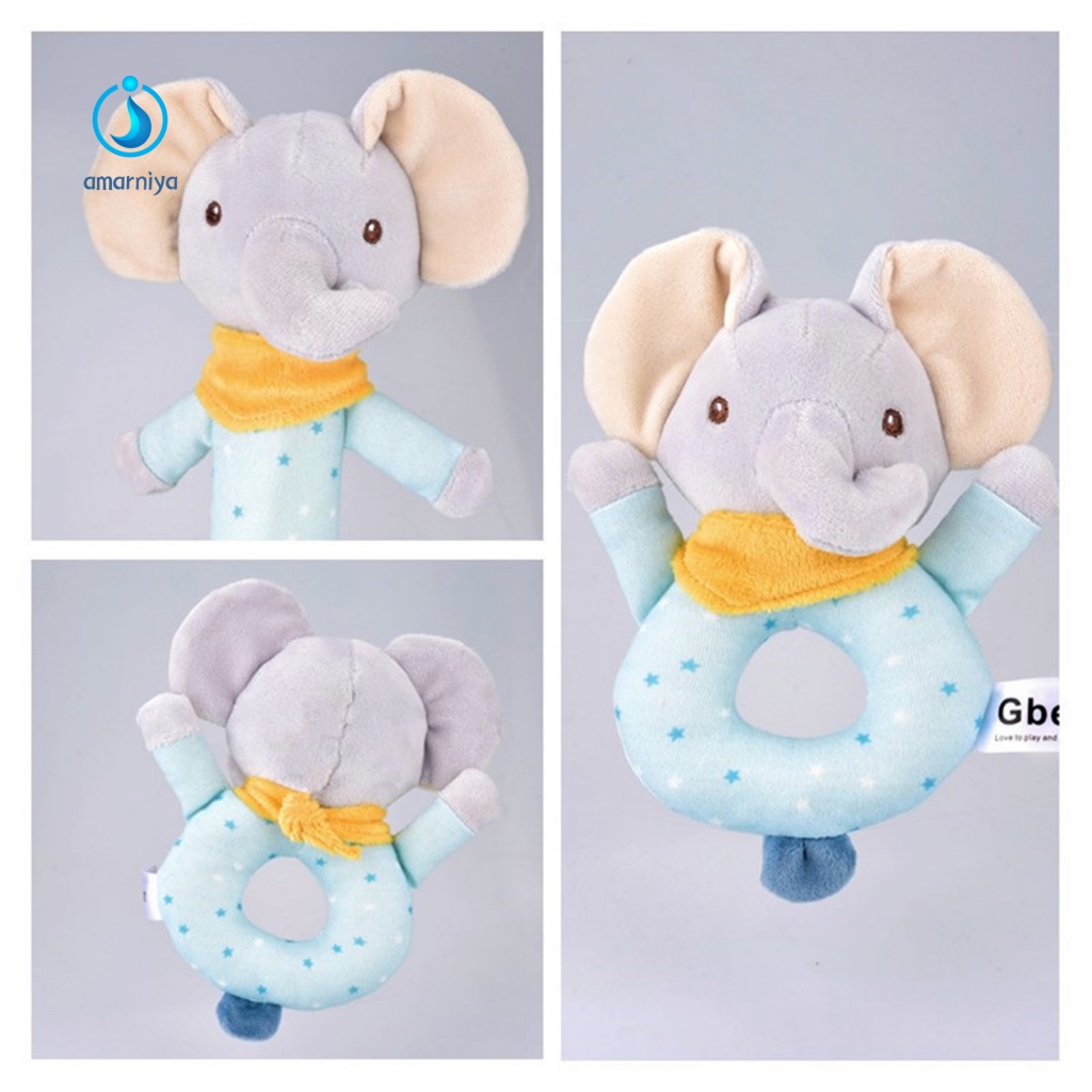 Lục Lạc Hình Chú Voi Nhồi Bông Màu Sắc Tươi Sáng Cho Bé