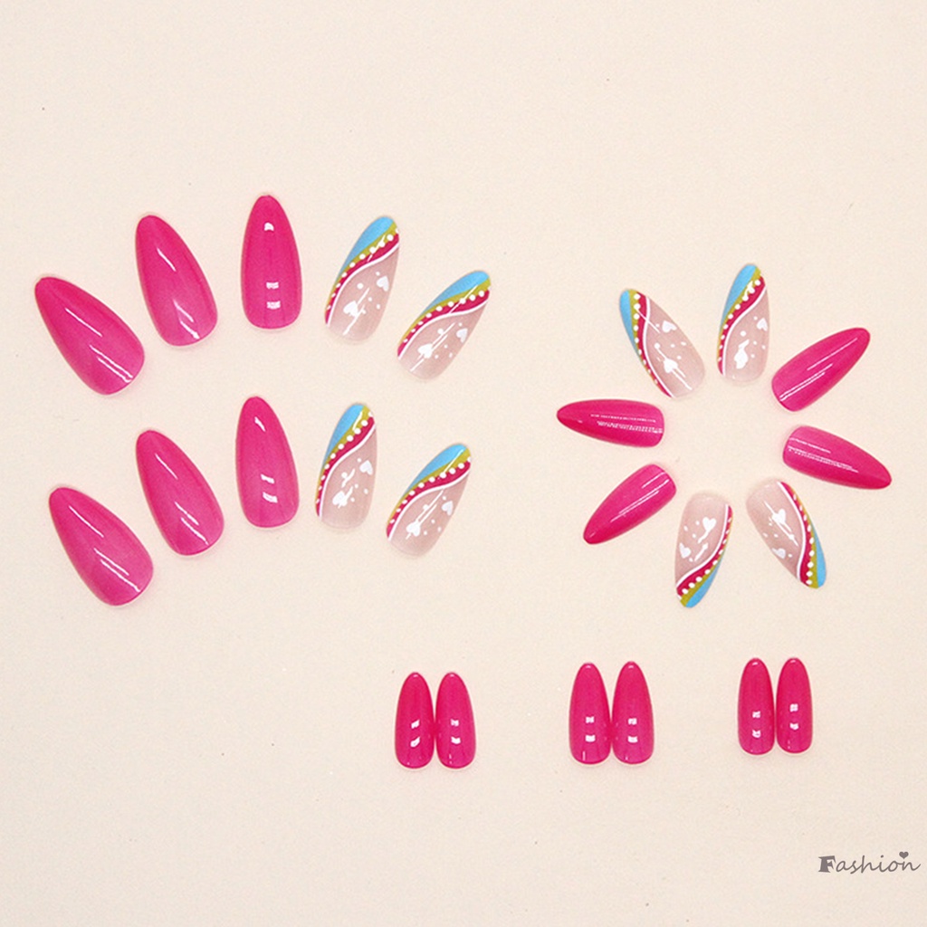 Móng Tay Giả Dạng Sóng Nhiều Màu Sắc