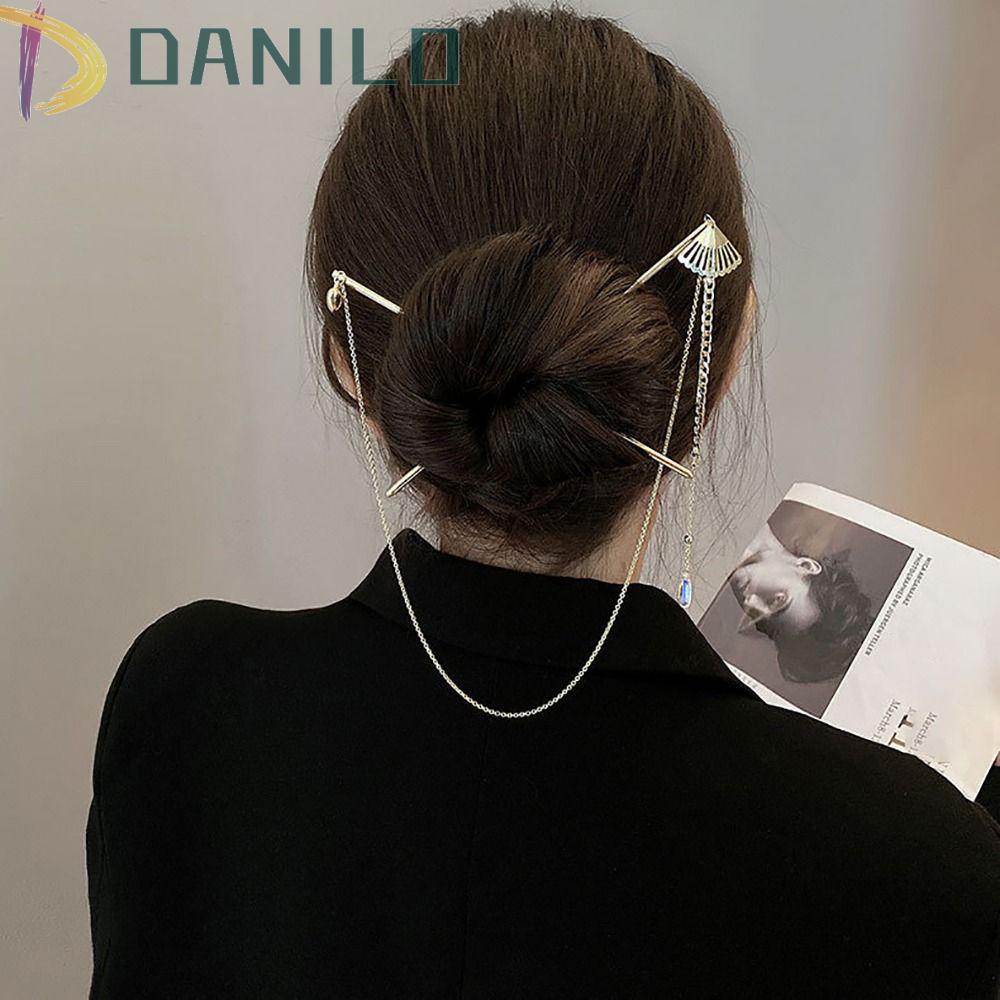 Trâm Cài Tóc Phối Tua Rua Đôi Phong Cách Hanfu Cổ Điển Cho Nam