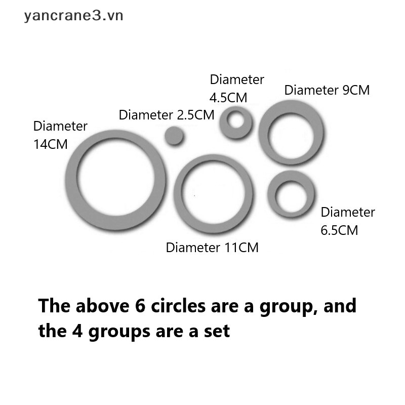 Miếng Dán Tường Trang Trí Nội Thất Phòng Khách Bằng Acrylic Tráng Gương 3D yancrane3.vn