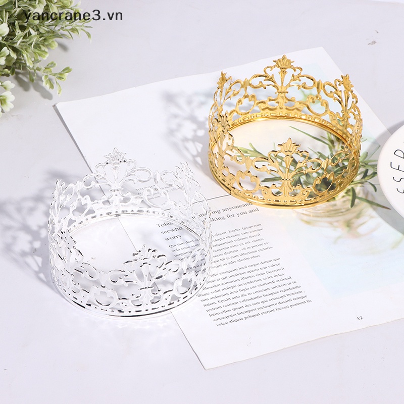 Que Cắm Trang Trí Bánh Kem Hình Vương Miện Công Chúa Rỗng 3.vn {yancrane3}