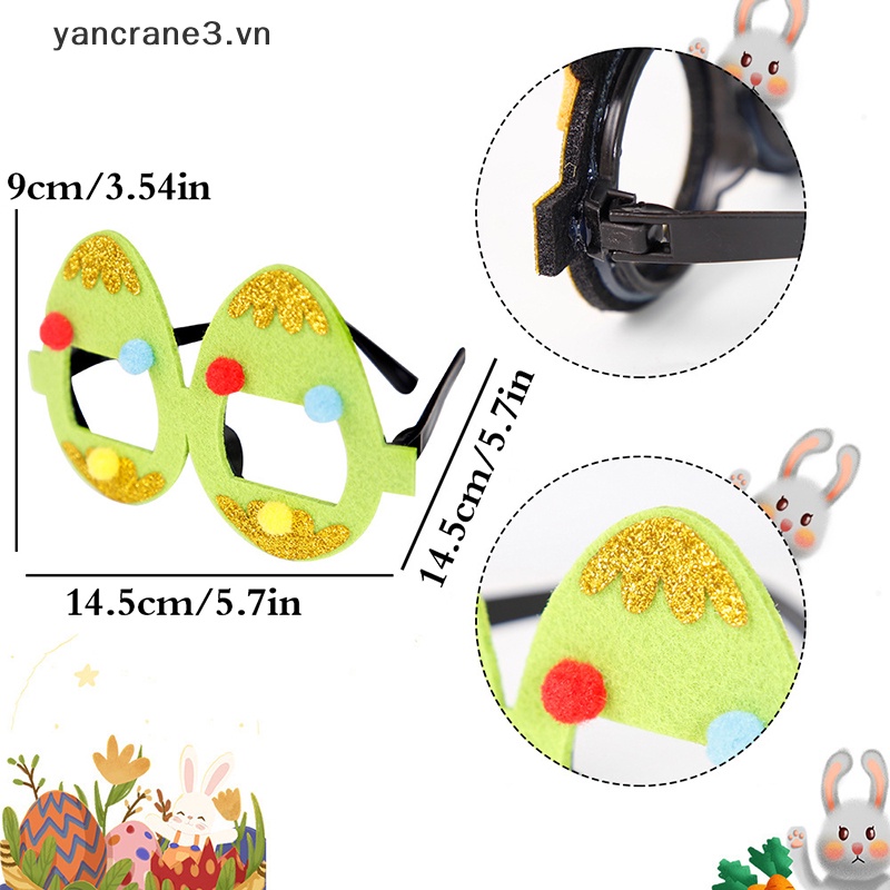 1 Kính Mát Gọng Kim Tuyến Hình Gà / Thỏ / Trứng Phục Sinh 3.vn