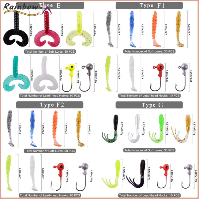 Hộp 40 Mồi Câu Cá 5 Ngăn Trong Suốt Kèm Lưỡi Câu Gọn Nhẹ Chống Thấm Nước