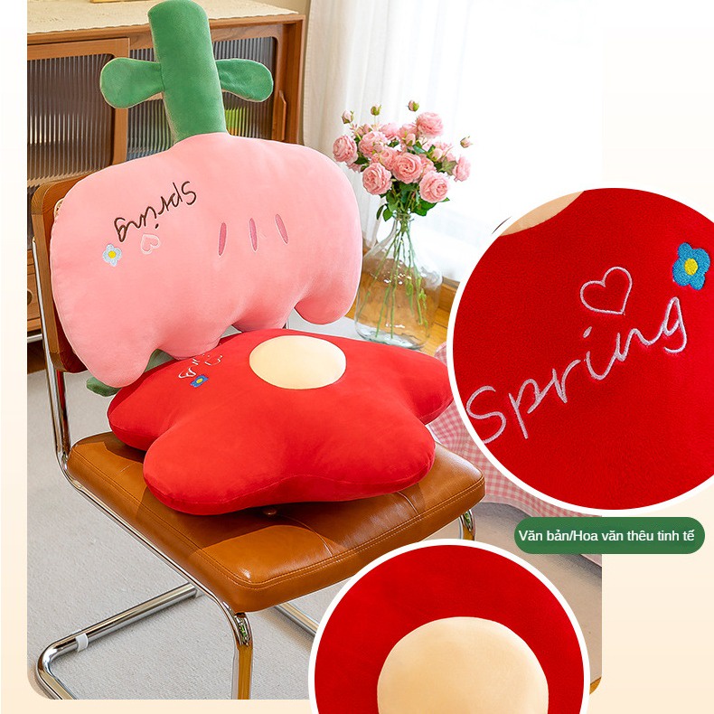 Gối Nhồi Bông Hình Hoa Tulip Đỏ Cỡ Nhỏ Dễ Thương Cho Bé Gái