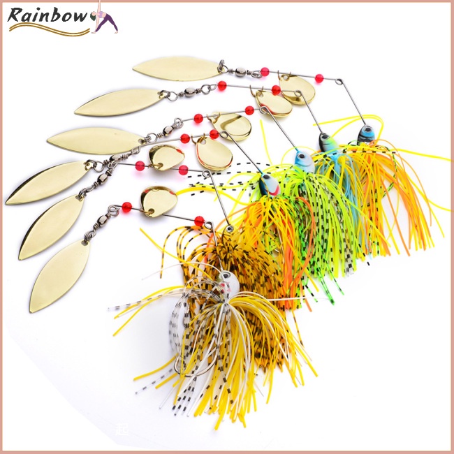 Mồi Câu Cá Giả Bằng Hợp Kim Cứng Đính Kim Sa Có Tua Rua