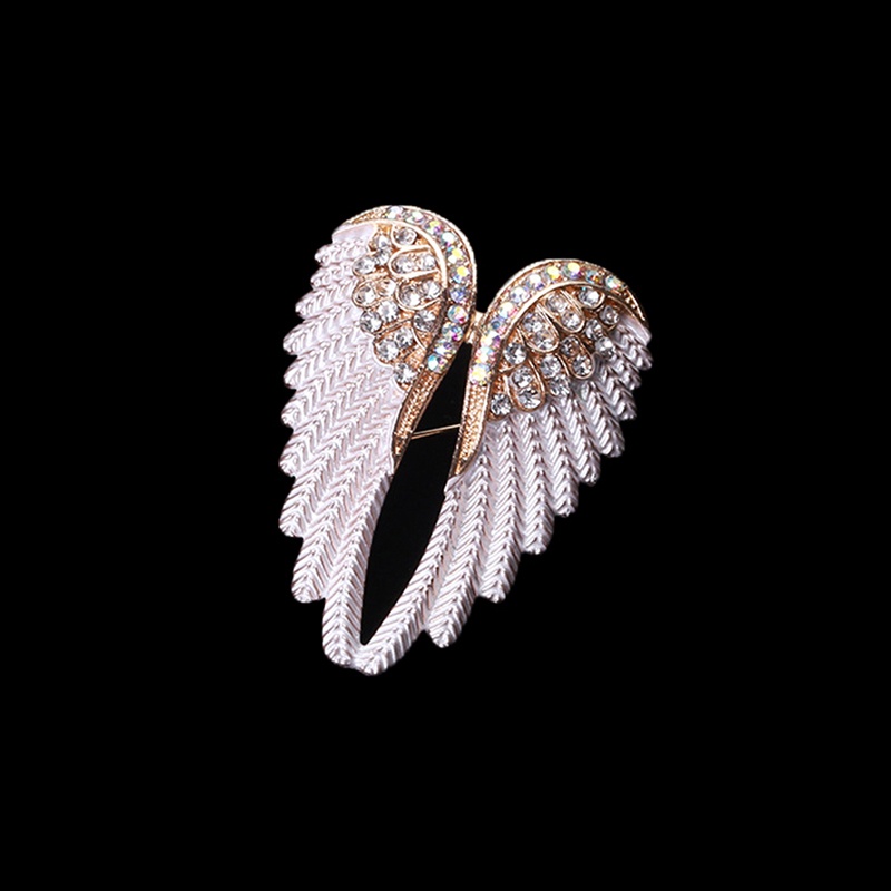 (MớI) Ghim GàI ÁO HìNh CáNh Thiên ThầN ĐíNh Đá 4 MàU