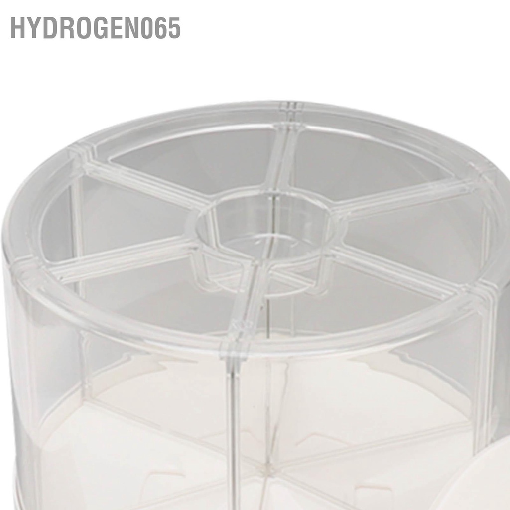 Hydrogen065 Xoay 360 Độ Hạt Nhựa 6 Ngăn Nhà Bếp Hộp Đựng Gạo Đậu Trắng