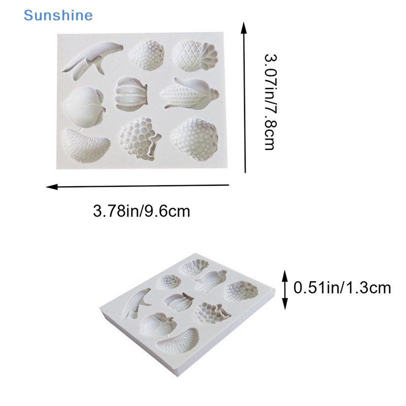 Khuôn Silicon Làm Kẹo Đường / Sô Cô La Hình Trái Cây / Mặt Trời