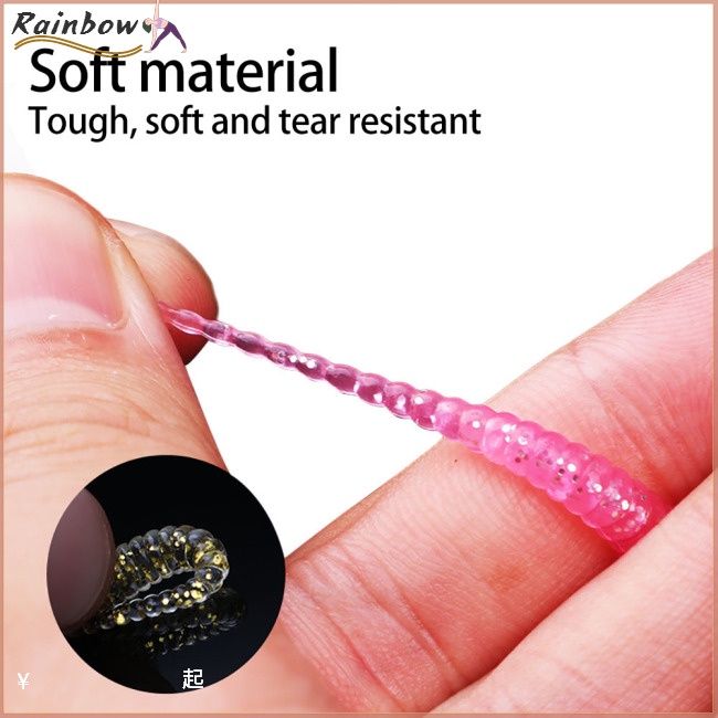 Hộp 216 Mồi Câu Cá Nước Mặn Mềm Mại Kèm Móc Câu Tiện Dụng