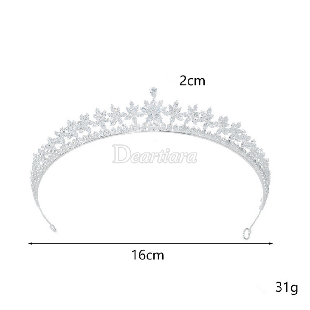Cài Tóc Hình Vương Miện Đính Đá Zircon Sang Trọng Thời Trang