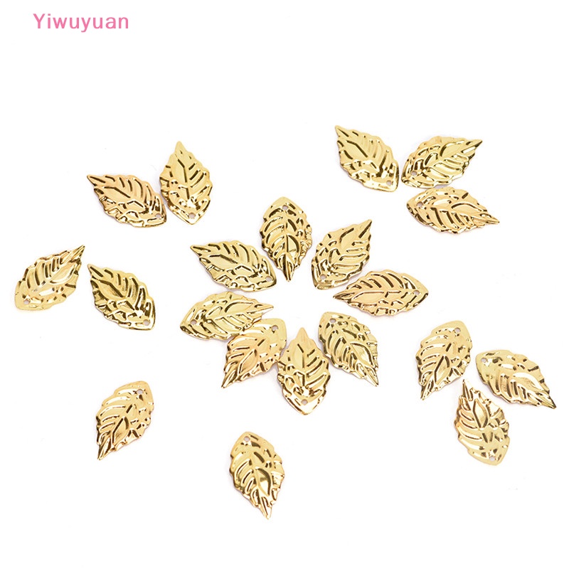 Bộ 50 Mặt Dây Chuyền Hình Chiếc Lá Bằng Kim Loại Mới