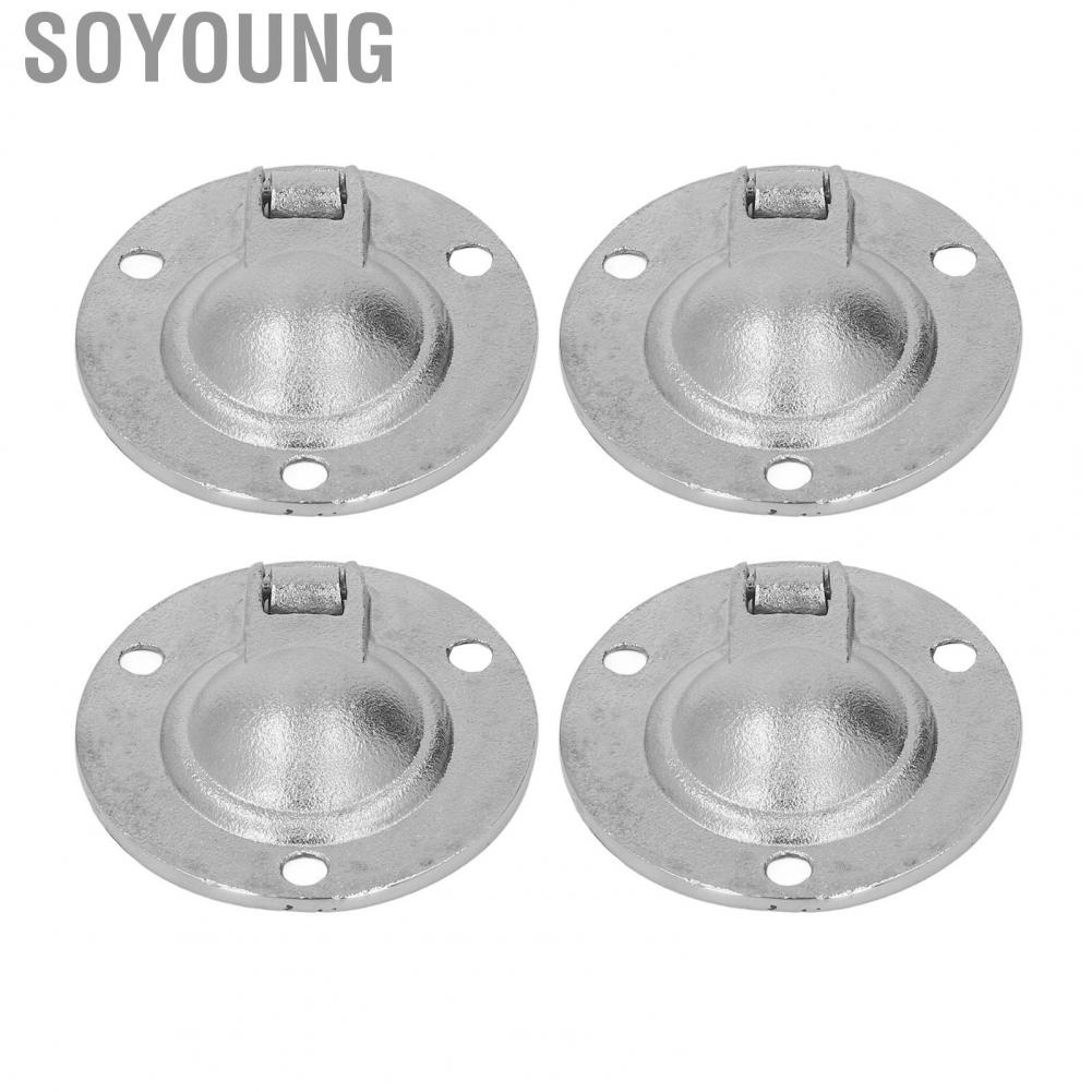 Soyoung Round Deck Recessed Handle  M5 Wear Proof Flush Ring Pull Round Simple Installation Stainless Steel  for Marine for Boat