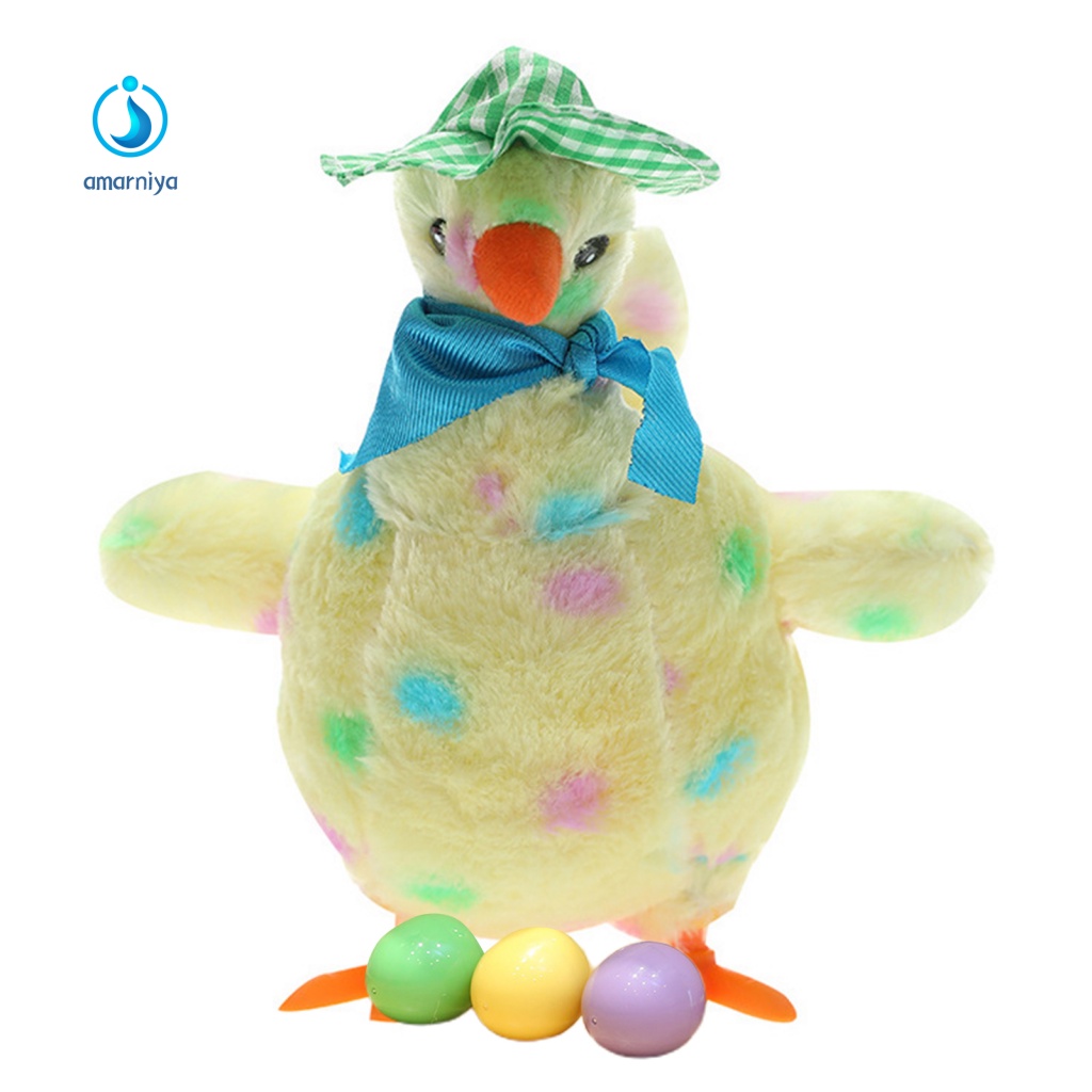 Đồ Chơi Gà Đẻ Trứng Nhồi Bông Đứng Vui Nhộn Cho Học Sinh