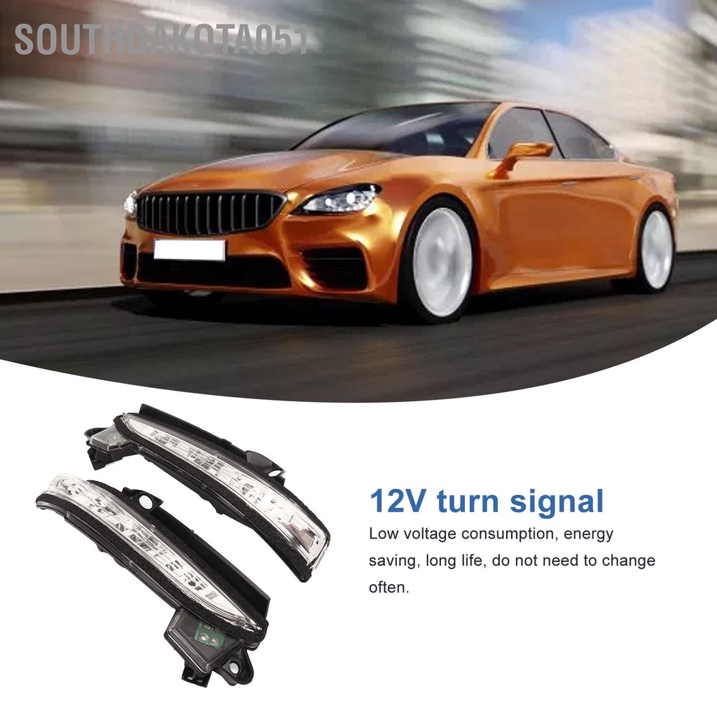 Southdakota051 1 12V Gương Chiếu Hậu Ô Tô LED Tín Hiệu Mặt Thay Thế Cho Xe Ford Fusion Hổ Phách