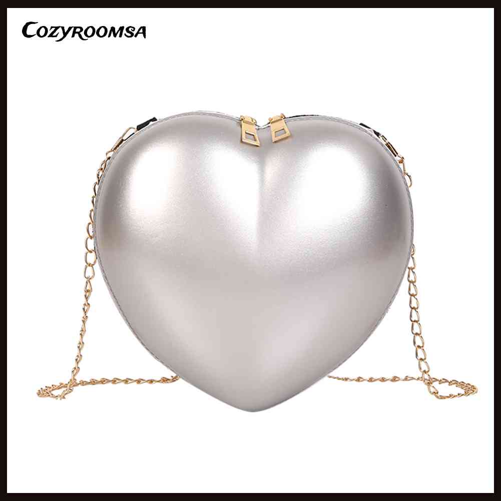 Túi Đeo Chéo Dây Xích Hình Trái Tim