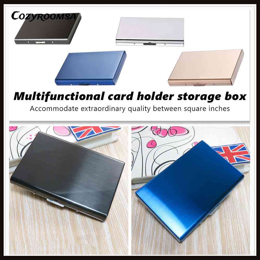 Ví Đựng Thẻ Bằng Thép Không Gỉ Chống Trộm Cao Cấp Ốp