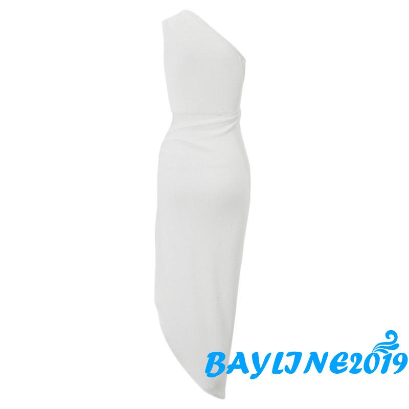 Đầm Hai Mảnh Dáng Dài Hở Vai Xẻ Tà Màu Trơn Thời Trang Mùa Hè Dành Cho Nữ