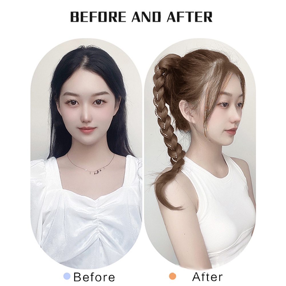 Tóc Giả Thắt Bím Đính Ngọc Trai Nhân Tạo Dành Cho Nữ
