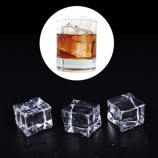 Louisfashion 10pcs/pack fake artificial acrylic ice cubes crystal clear 2/2.5/3cm square, yth
