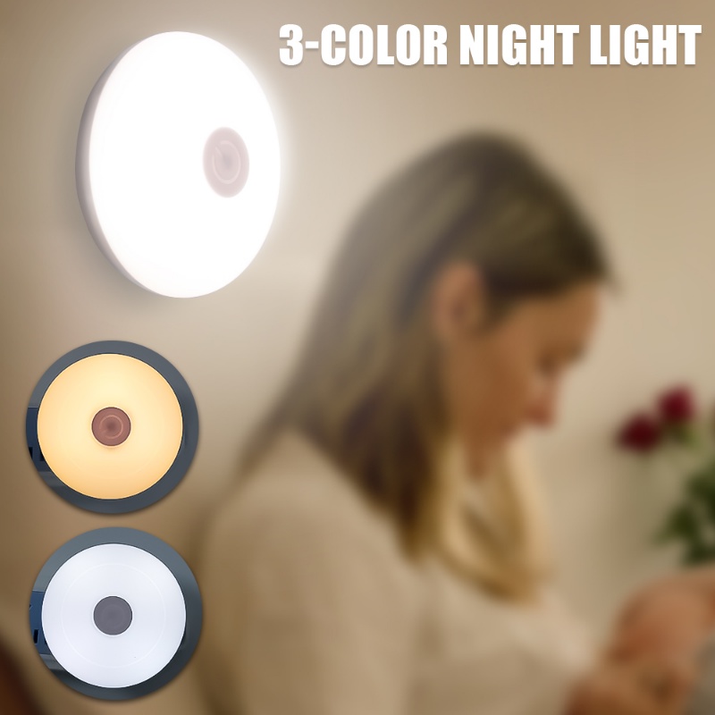 Đèn LED Tròn Cổng Sạc USB Bảo Vệ Mắt Trang Trí Phòng