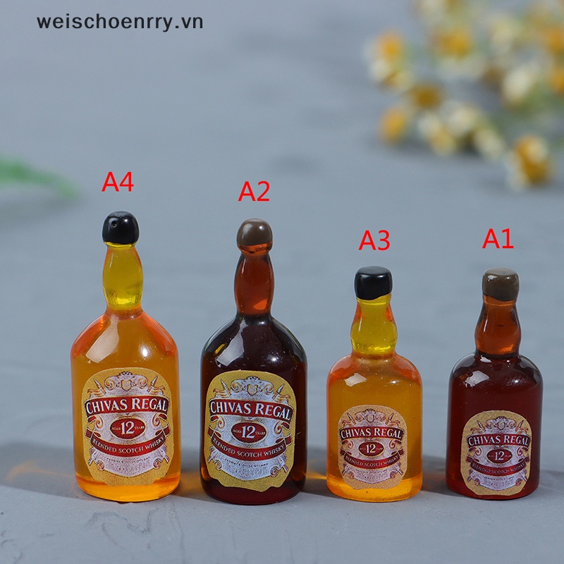 Set 10 Chai Rượu Mini Tỉ Lệ 1: 12 Dùng Trang Trí Nhà Búp Bê