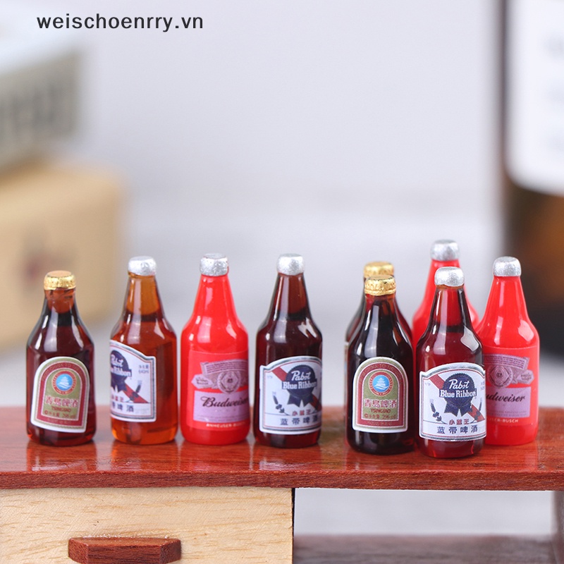 Set 10 Chai Rượu Mini Đồ Chơi Dễ Thương Cho Nhà Búp Bê