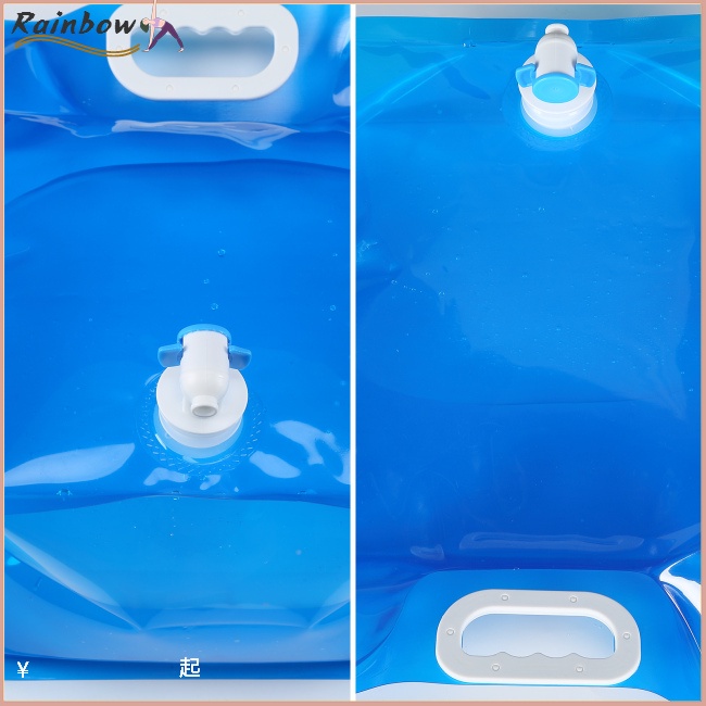 Set 2 Túi Đựng Nước Dung Tích Lớn 10l Có Thể Gấp Gọn Tiện Dụng