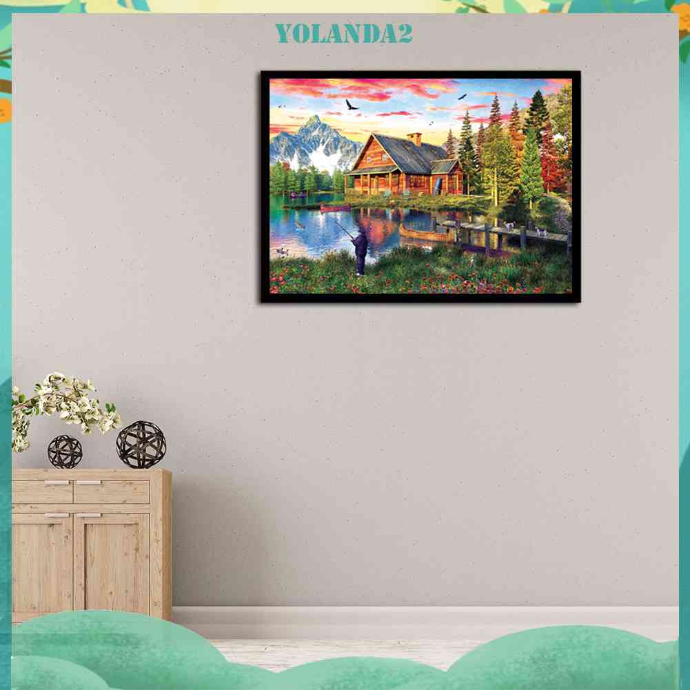 Tranh Đính Đá Kim Cương Toàn Bộ 5D DIY Hình Vẽ Phong Cảnh