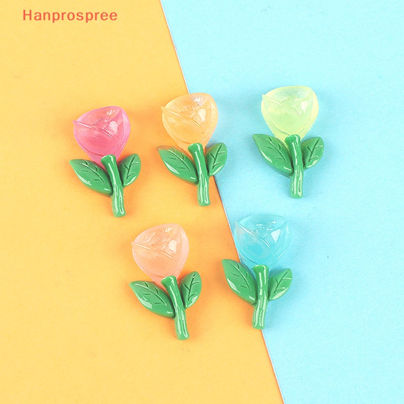 Bộ 10 Mô Hình Hoa Tulip Dạ Quang Trang Trí Sổ Tay