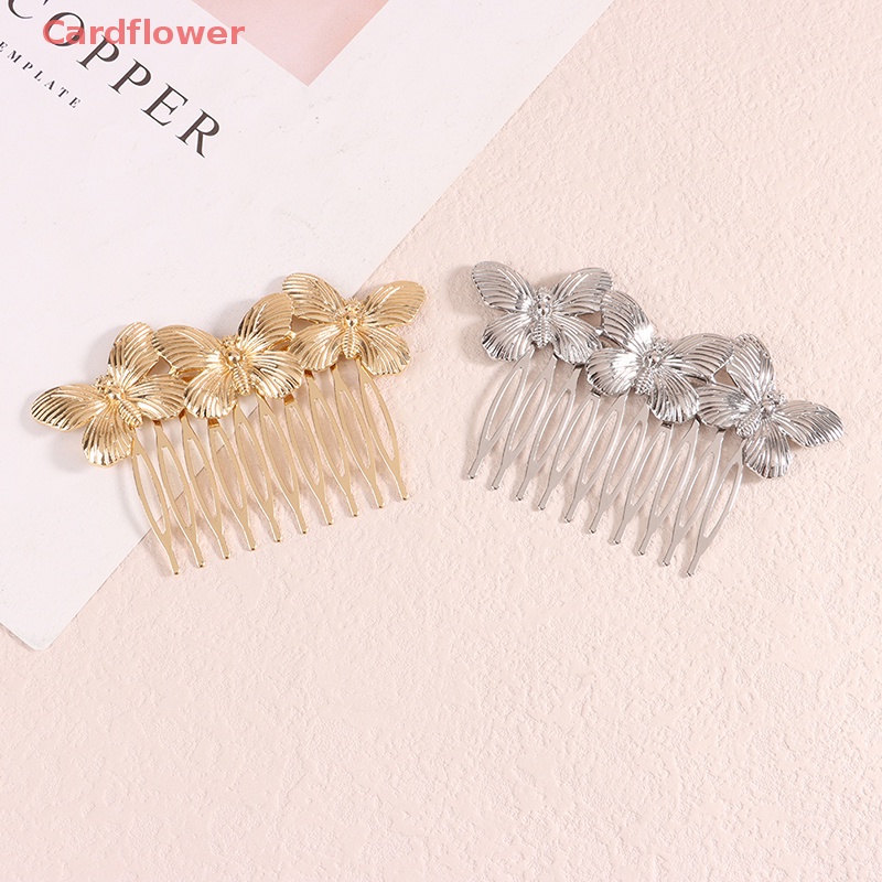 Kẹp Tóc Kim Loại Hình Bướm Phong Cách Vintage Cho Nữ