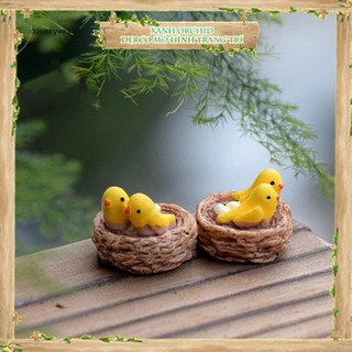 ​​​​​​​​mô hình tiểu cảnh " tổ chim nhỏ mini" trang trí sen đá, sân vườn/ chậu cây, dyi, terrarium