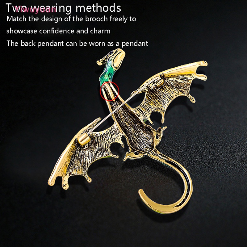 Ghim Cài Áo Hình Rồng Bay Phong Cách Cổ Điển Mới