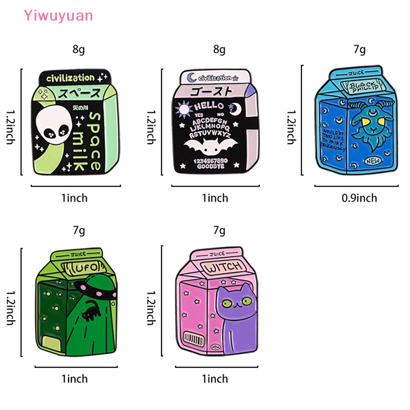 < Yiwuyuan > Ghim Cài Áo Tráng Men Sữa Hình Phù Thủy Người Ngoài Hành Tinh Dơi Satan Vũ Trụ Quà Tặng Cho Bạn Bè Trẻ
