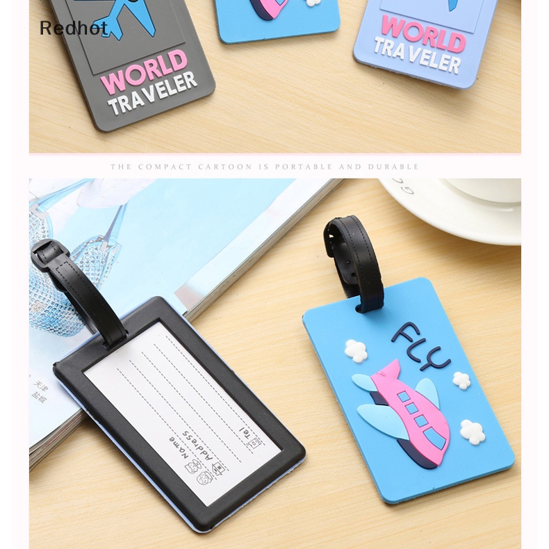 &lt; Redhot &gt; Thẻ Gắn Hành Lý Hình Bản Đồ Hoạt Hình Thời Trang