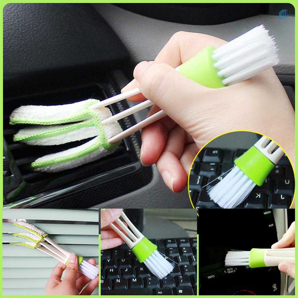 Chổi Quét Hai Đầu Mềm Mại Vệ Sinh Lỗ Thông Gió Máy Điều Hòa Xe Hơi