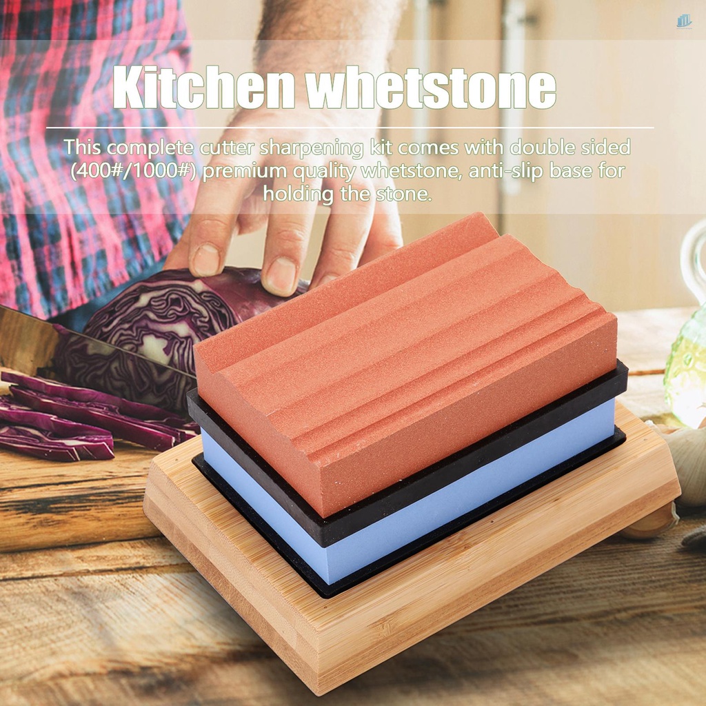 (s2mwvn) 400#/1000# Bộ Đá Mài Dao Cao Cấp Cho Tất Cả Các Loại Lưỡi Không Trượt