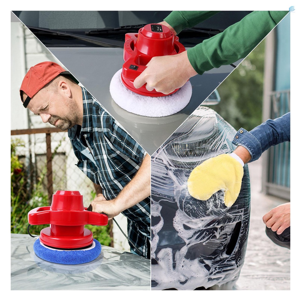 Máy Đánh Bóng Xe Hơi Hai Tay Cầm 10-inch Meterk 2Mwvn 3200RPM Chất Lượng Cao