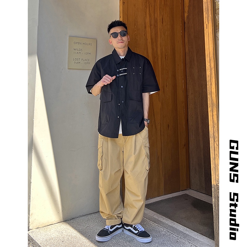Áo Sơ Mi Nam Tay Lửng Dáng Rộng Phong Cách Hàn Quốc Thời Trang Mùa Hè